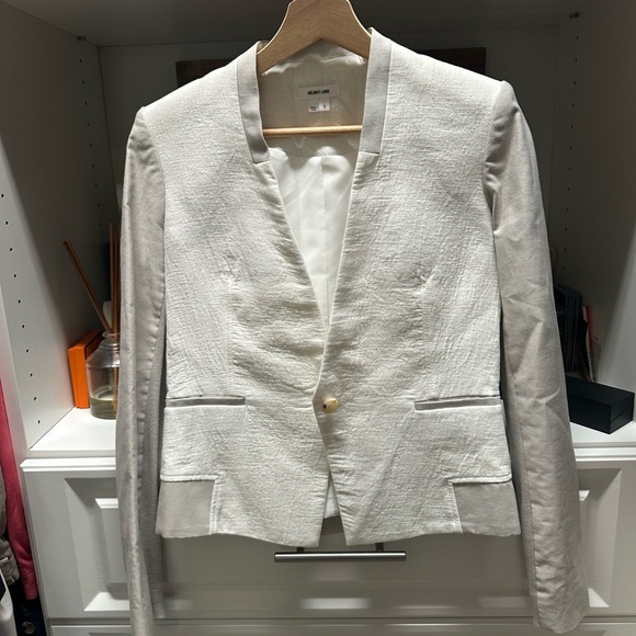 Helmut Lang White Blazer Tailored Suit Jacket - Picture 1 of 11